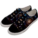 Stained Glass Spiral Circle Pattern Men s Low Top Canvas Sneakers View2