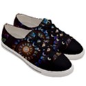 Stained Glass Spiral Circle Pattern Men s Low Top Canvas Sneakers View3