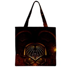 Fractal 3d Render Design Backdrop Zipper Grocery Tote Bag by BangZart