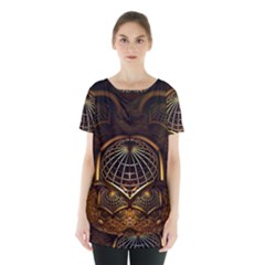 Fractal 3d Render Design Backdrop Skirt Hem Sports Top