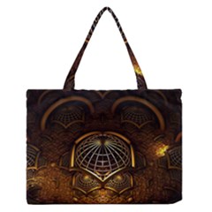 Fractal 3d Render Design Backdrop Zipper Medium Tote Bag by BangZart