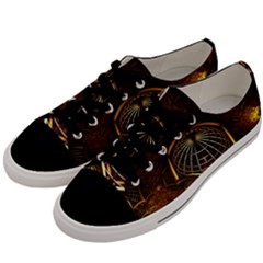 Fractal 3d Render Design Backdrop Men s Low Top Canvas Sneakers