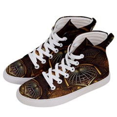 Fractal 3d Render Design Backdrop Women s Hi-top Skate Sneakers