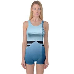 Architecture Modern Building Facade One Piece Boyleg Swimsuit by BangZart