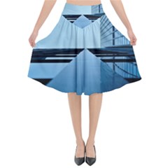 Architecture Modern Building Facade Flared Midi Skirt by BangZart