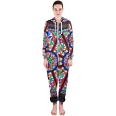 Church Window Window Rosette Hooded Jumpsuit (ladies)  by BangZart