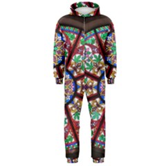 Church Window Window Rosette Hooded Jumpsuit (men)  by BangZart