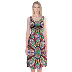 Church Window Window Rosette Midi Sleeveless Dress