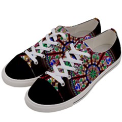 Church Window Window Rosette Women s Low Top Canvas Sneakers