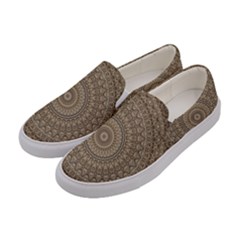 Background Mandala Women s Canvas Slip Ons