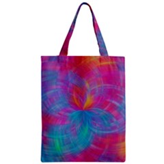 Abstract Fantastic Fractal Gradient Zipper Classic Tote Bag by BangZart