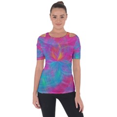 Abstract Fantastic Fractal Gradient Short Sleeve Top