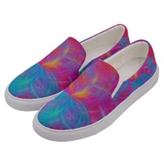 Abstract Fantastic Fractal Gradient Men s Canvas Slip Ons