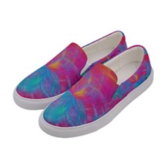 Abstract Fantastic Fractal Gradient Women s Canvas Slip Ons