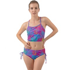 Abstract Fantastic Fractal Gradient Mini Tank Bikini Set