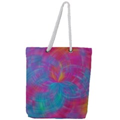 Abstract Fantastic Fractal Gradient Full Print Rope Handle Tote (large) by BangZart