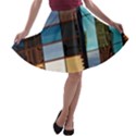 Glass Facade Colorful Architecture A-line Skater Skirt View1