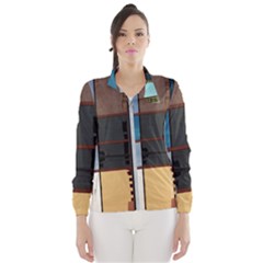 Glass Facade Colorful Architecture Wind Breaker (women) by BangZart