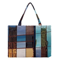 Glass Facade Colorful Architecture Medium Tote Bag by BangZart