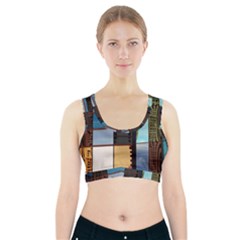 Glass Facade Colorful Architecture Sports Bra With Pocket by BangZart