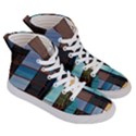 Glass Facade Colorful Architecture Men s Hi-Top Skate Sneakers View3