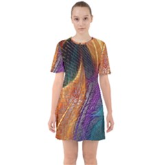 Graphics Imagination The Background Sixties Short Sleeve Mini Dress