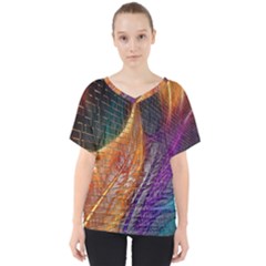 Graphics Imagination The Background V-neck Dolman Drape Top