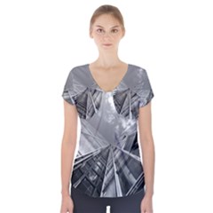 Architecture Skyscraper Short Sleeve Front Detail Top by BangZart