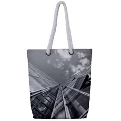 Architecture Skyscraper Full Print Rope Handle Tote (small)