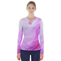 Material Ink Artistic Conception V-neck Long Sleeve Top