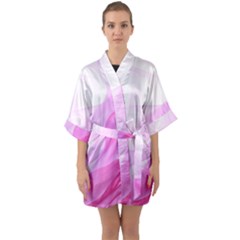 Material Ink Artistic Conception Quarter Sleeve Kimono Robe