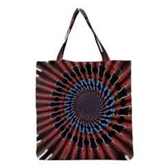 The Fourth Dimension Fractal Noise Grocery Tote Bag by BangZart