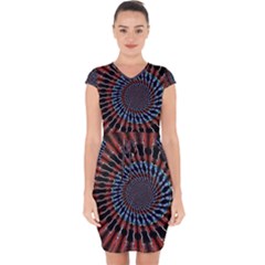 The Fourth Dimension Fractal Noise Capsleeve Drawstring Dress  by BangZart