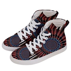 The Fourth Dimension Fractal Noise Men s Hi-top Skate Sneakers by BangZart