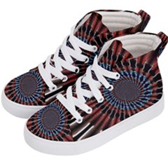 The Fourth Dimension Fractal Noise Kid s Hi-top Skate Sneakers