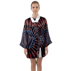 The Fourth Dimension Fractal Noise Long Sleeve Kimono Robe by BangZart