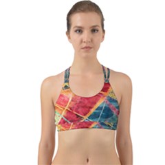 Painting Watercolor Wax Stains Red Back Web Sports Bra by BangZart