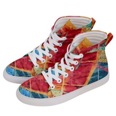 Painting Watercolor Wax Stains Red Men s Hi-top Skate Sneakers by BangZart