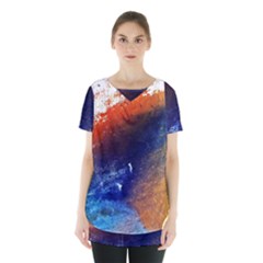 Colorful Pattern Color Course Skirt Hem Sports Top