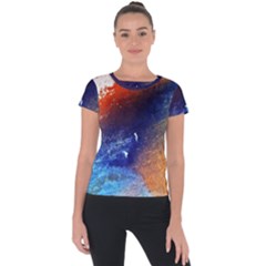 Colorful Pattern Color Course Short Sleeve Sports Top  by BangZart