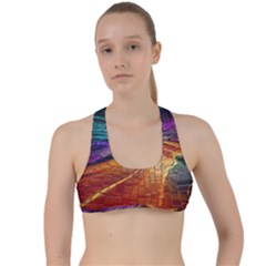 Graphics Imagination The Background Criss Cross Racerback Sports Bra