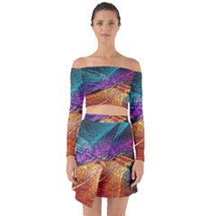 Graphics Imagination The Background Off Shoulder Top With Skirt Set