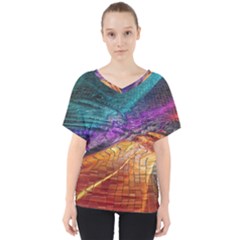 Graphics Imagination The Background V-neck Dolman Drape Top