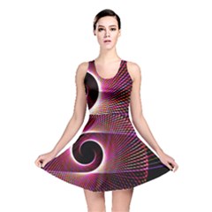 Grid Bent Vibration Ease Bend Reversible Skater Dress by BangZart