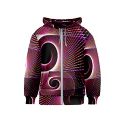 Grid Bent Vibration Ease Bend Kids  Zipper Hoodie by BangZart