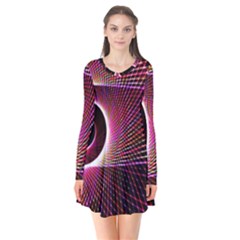 Grid Bent Vibration Ease Bend Flare Dress by BangZart