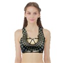 Stained Glass Colorful Glass Sports Bra with Border View1