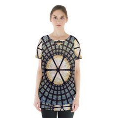 Stained Glass Colorful Glass Skirt Hem Sports Top