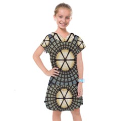 Stained Glass Colorful Glass Kids  Drop Waist Dress