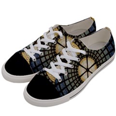 Stained Glass Colorful Glass Women s Low Top Canvas Sneakers